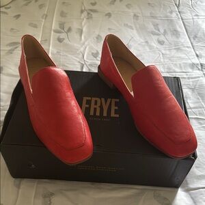 Frye Red Loafers